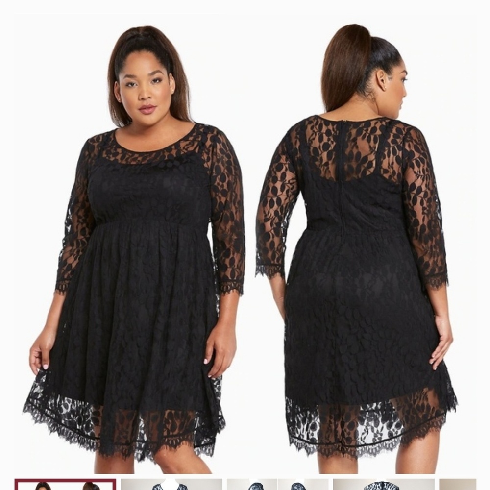 Torrid black lace dress